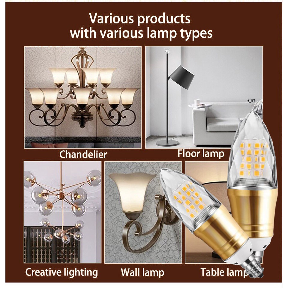 หลอดไฟ LED 5W/8W/16W/20W ขั้ว E27/ E14 - Day Light/ Warm white หลอดไฟ e27 หลอดไฟ e14 หลอดไฟข้าวโพด ห