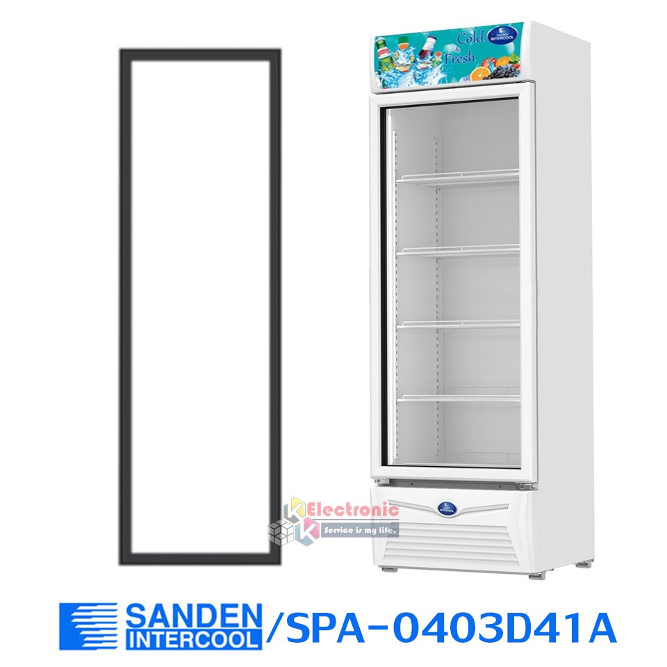 ขอบยางประตูตู้แช่ Sanden Intercool รุ่นSPA-0403d41A (ตู้แช่ 1 ประตูใหญ่)ของแท้