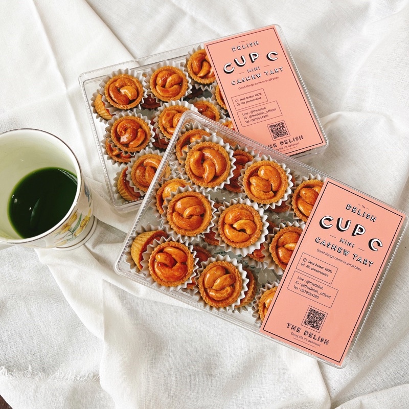 รอบส่ง29Dec-กล่องเล็ก 27 ชิ้น🥧Cup C ทาร์ตมะม่วงหิมพานต์จิ๋ว กรอบ พอดีคำ