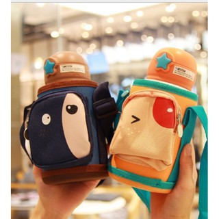 กระติกน้ำร้อนChildrens portable stainless steel fall proof pocket thermos 儿童便携式不锈钢防摔口袋保温水壶