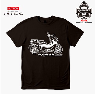 เสื้อยืด ลายยานยนต์ Yamaha Nmax 155สามารถปรับแต่งได้