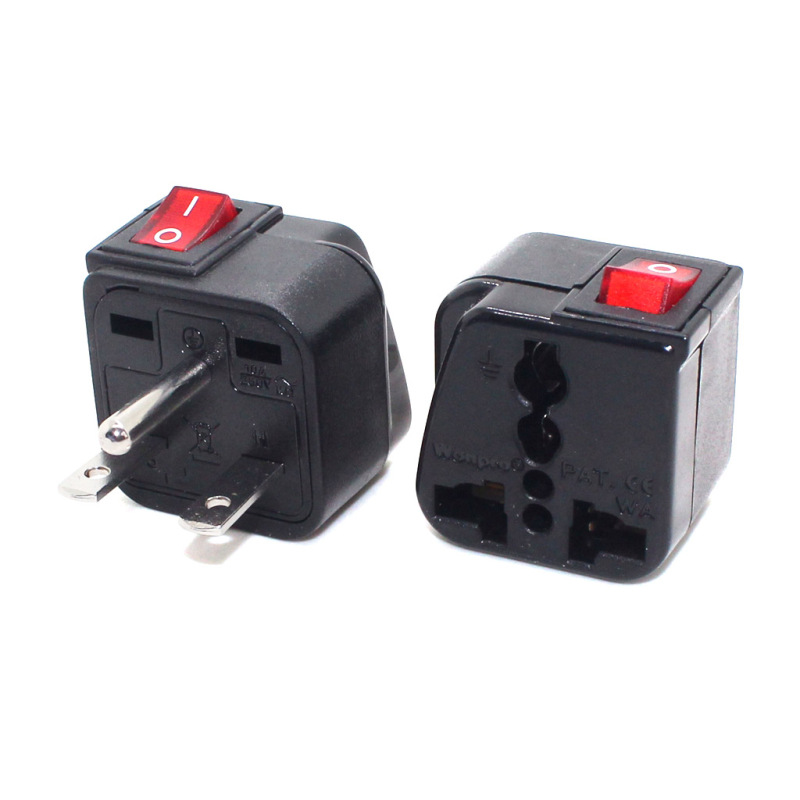 Wonpro ใหม่ อะแดปเตอร์ปลั๊กไฟ NEMA 6-15P พร้อมสวิตช์ และไฟแสดงสถานะ ซ็อกเก็ต เป็น 1 ทรงกลม 2 แนวนอน 