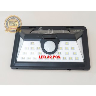 Solar Sensor Wall Light / Solar Motion Sensor Light ไฟติดผนังโซล่าเซลล์พลังงานแสงอาทิตย์ 32 SMD !! NEW !! คุณภาพดี ไฟสว่