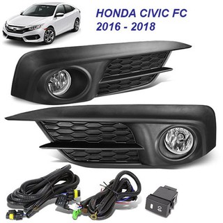 ไฟตัดหมอก สปอร์ตไลท์ HONDA CIVIC FC ซีวิค 2016 2017 2018 4 ประตู