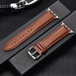 Calfskin Genuine Leather Watchband 38mm 40mm 41mm for iwatch 7 2 3 4 5 6 Soft Replace Wrist Strap 42mm 44mm 45mm for Apple Watch