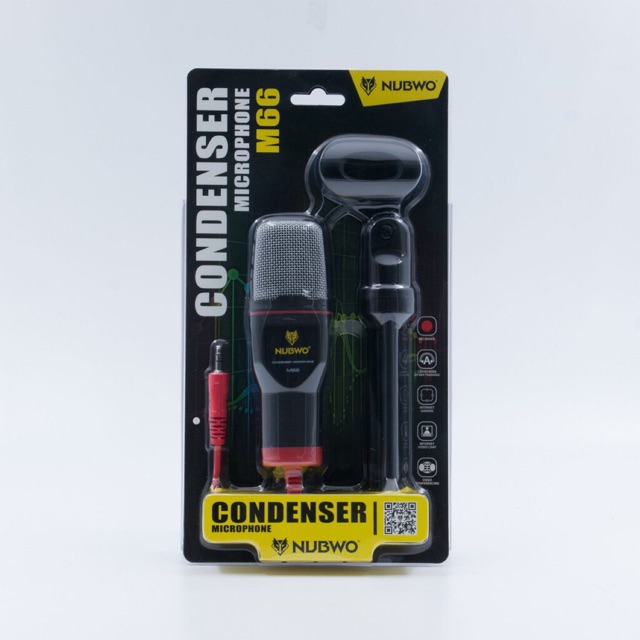 NUBWO CONDENSER MICROPHONE ไมค์คอนเดนเซอร์ รุ่น M66 พร้อมขาตั้ง