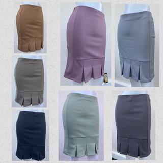 Ladies’s Skirt #1431-1437 #กระโปรงโรเชฟชายทวิส  7 สี ซิปหลัง ผ่าหลัง ผ้าโรเชฟเนื้อยืดเรียบ ทรงสวย ใส่สบาย ไม่ต้องรีด