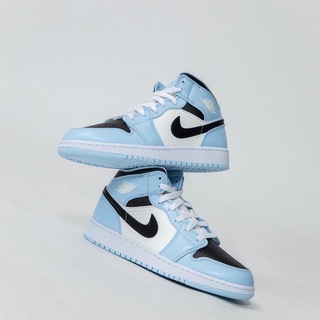 (พร้อมส่ง ของแท้ 100%) AIR JORDAN 1 MID ICE BLUE