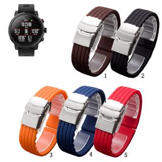 สายนาฬิกาวงซิลิโคนอ่อนนุ่มสำหรับ Huami Amazfit Stratos 2 2S 3