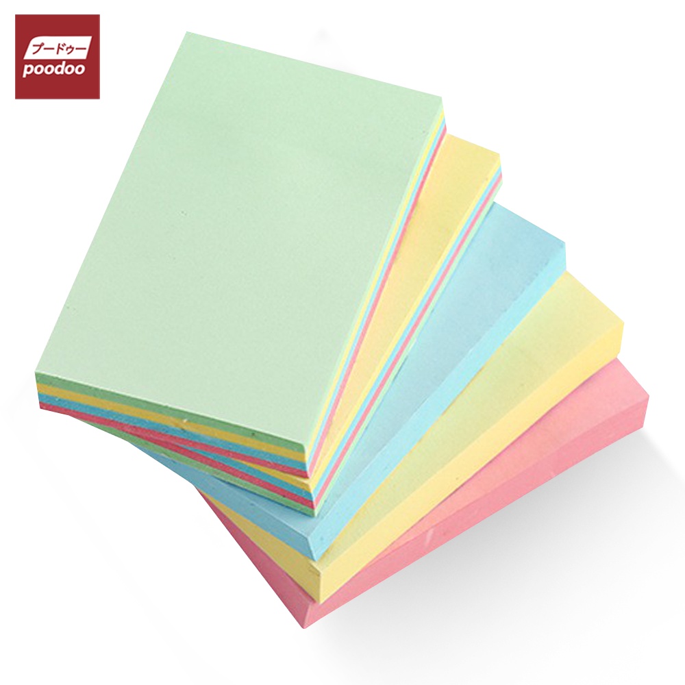 poodoo กระดาษโน๊ต มีกาว กระดาษจดบันทึก 100 แผ่น