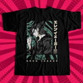 เสื้อยืด พิมพ์ลายอนิเมะ Eren Yeager Attack on Titan สําหรับผู้ชาย และผู้หญิง ใหม่