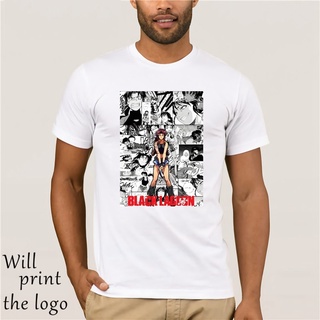เสื้อยืดผ้าฝ้ายพิมพ์ลายขายดี เสื้อยืดผ้าฝ้าย แขนสั้น พิมพ์ลายการ์ตูน Lagoon Revy สีดํา ทุกขนาด แฟชั่นสําหรับผู้ชาย และผู