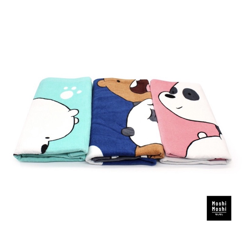 ผ้าเช็ดตัวลายการ์ตูน We Bare Bears