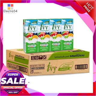 ไอวี่ นมเปรี้ยว รสผลไม้รวม 180 มล.x 48 กล่องนมพร้อมดื่มIvy UHT Drinking Yoghurt Mixed Fruit Flavoured 180 ml x 48 Boxes