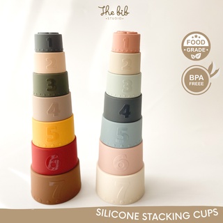 Silicone Stacking Cup ชุดตัวต่อ Stacking ซิลิโคนฟู้ดเกรด นึ่งได้