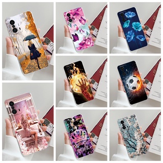 เคสโทรศัพท์มือถือ TPU แบบนิ่ม พิมพ์ลายผีเสื้อ และดอกไม้ สําหรับ Xiaomi 11T Pro Mi 10T Pro 2021