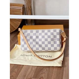 พอช lv pochette nm azur dc 19แท้ Louis Vuitton