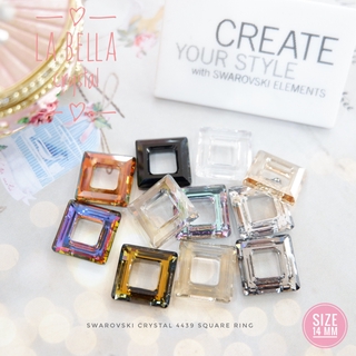 คริสตัลสวารอฟสกี้ SQUARE RING (4439) ขนาด  14 มม ราคาเม็ดละ 290บาท