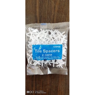 กากบาทเว้นร่องกระเบื้อง 2มิล Tile spacer ขนาด 2 มิล บรรจุ 100 ชิ้น