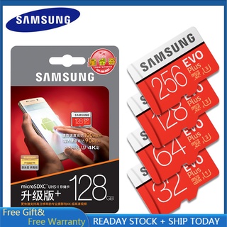 100% Original Samsung 32GB 64GB Micro SD card Memory Card EVO Plus 128GB 256GB Class10 TF Card