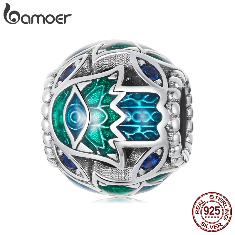 BAMOER sterling 925 silver Lucky hand shape charm BSC565