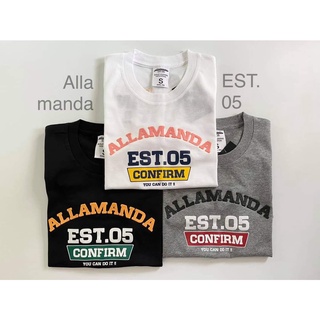 เสื้อ Allamanda เสื้อยืดคอกลม ทรงเข้ารูป แต่งสกรีนงานคุณภาพ