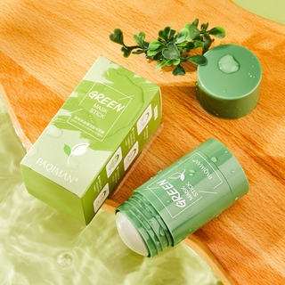 MEIDIAN Green tea oil control มาสก์ทำความสะอาดโคลนที่เป็นของแข็งสำหรับสิวหัวดำรูขุมขนหดตัวมอยส์เจอร์ไรเซอร์ชนิดละเลง