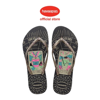 Havaianas รองเท้าแตะ แบบสลิม สีดํา สําหรับผู้หญิง