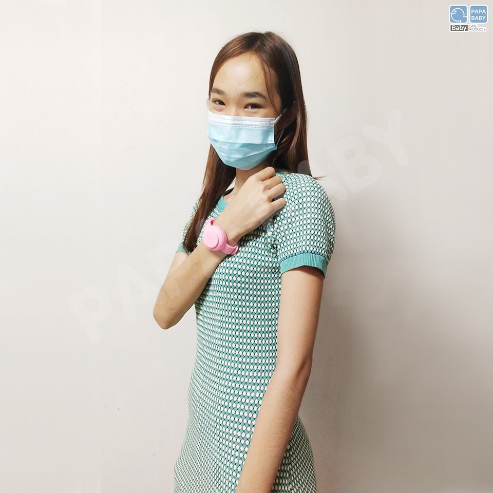 PAPA สายรัดข้อมือซิลิโคนเจล ทรงกลมรุ่นอัพเกรด สายรัดข้อมือใส่เจลล้างมือ รุ่น ST-90 พกพา เจลทำความสะอาดมือ ใส่เจลแอลกอฮอล