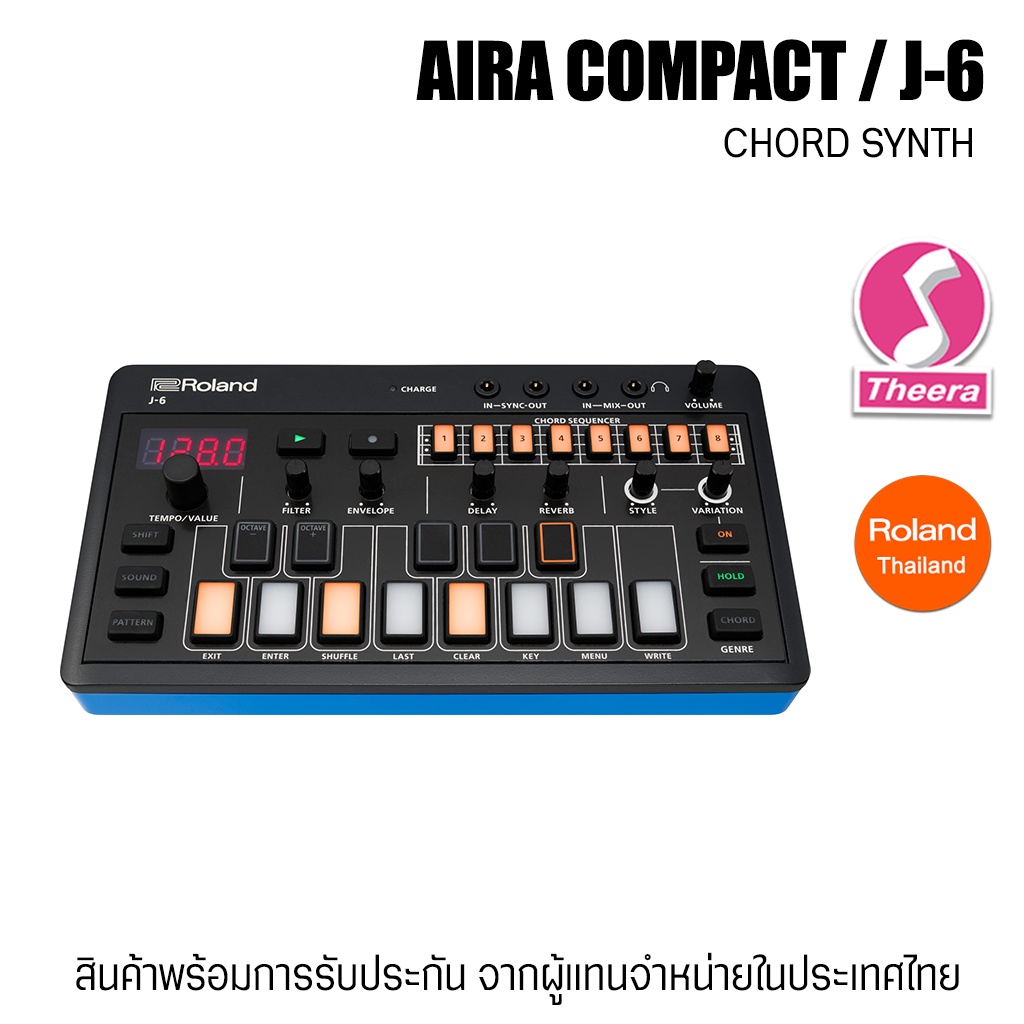 Roland AIRA COMPACT J-6 CHORD SYNTH J6 พร้อมการรับประกัน จากผู้แทนจำหน่ายในประเทศไทย