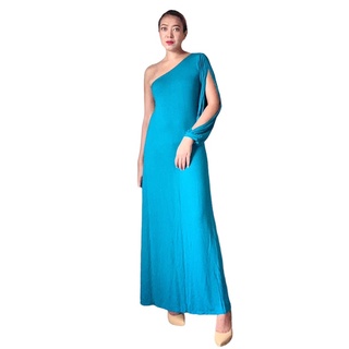 Maxi Dress ไหล่เดียว ผ่าแขน