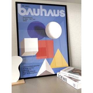 พร้อมส่ง🔥 โปสเตอร์ ภาพติดผนัง Bauhaus Geometry ขนาดใหญ่ 50x70cm,40x60cmx30x40cm,A4 (ไม่มีกรอบ)