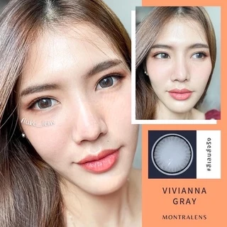 คอนแทคเลนส์(ตาโต) รุ่น Vivianna 💧อมน้ำ55% เลนส์กรองแสง นำเข้าจากเกาหลี 🇰🇷 Montra คอนแทคเลนส์ สีน้ำตาล สีเทา