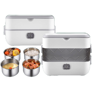 Heating Lunch Box Warmer กล่องอุ่นข้าวไฟฟ้า แบบพกพา กล่องอุ่นอาหาร ปิ่นโตไฟฟ้า อุ่นร้อนด้วยระบบไอน้ำ