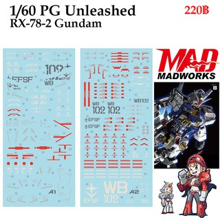 ดีคอลน้ำ [MADWORKS] RX-78-2 UNLEASHED PG 1/60 Water Decal