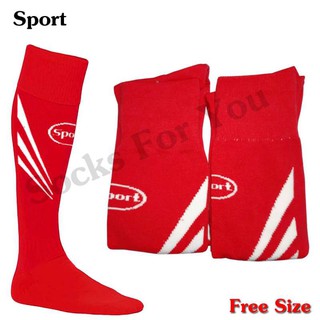 ถุงเท้าฟุตบอล Sport Socks ใส่ได้ทั้ง ชาย หญิง Free size Set 1 คู่