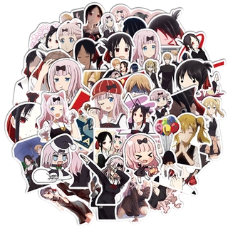 สติกเกอร์พิมพ์ลาย Anime Kaguya - Sama Love Is War ลอกออกได้ 50 ชิ้น