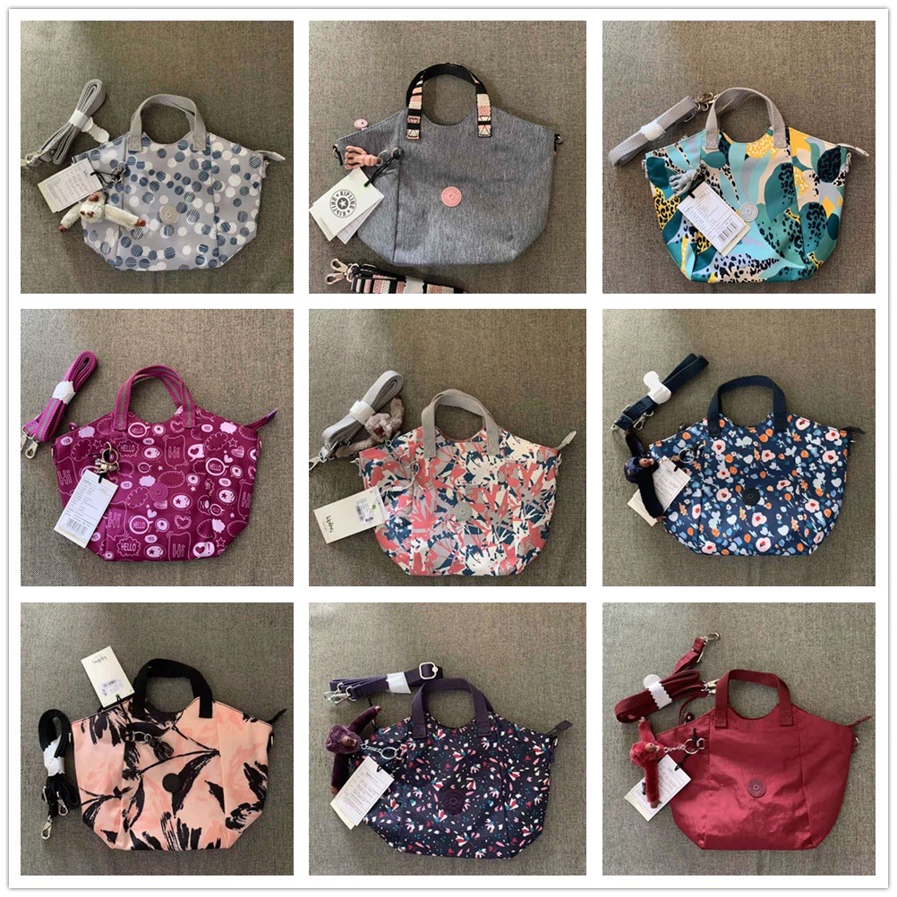 Kipling-ki7160 กระเป๋าสะพายไหล่ ผ้าไนล่อน น้ําหนักเบา แบบพกพา 9 สี