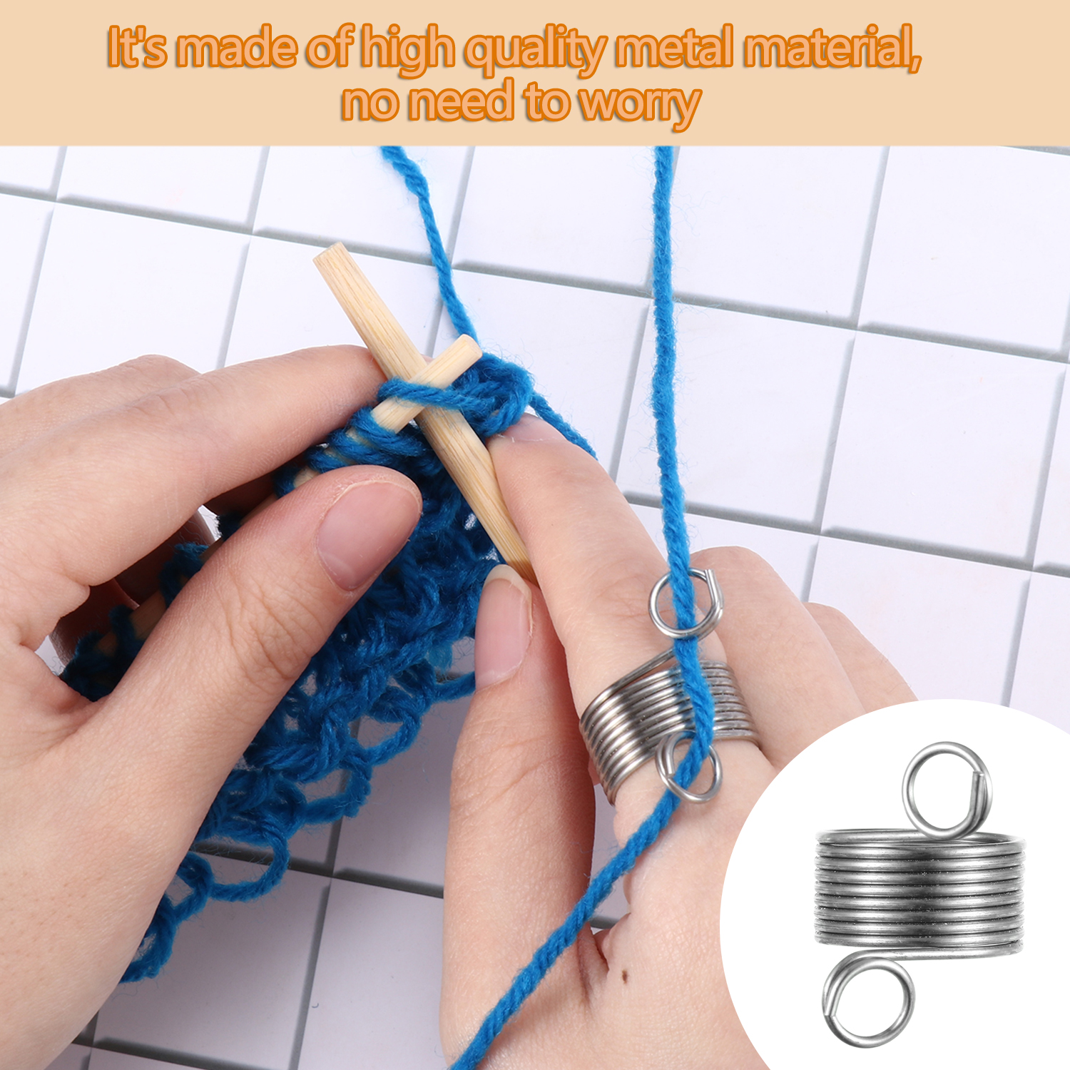 Suchen 7 Pieces Diy Adjustable Knitting Loop Ring Finger Wear Yarn Guide Finger Holder Crochet Loop Peacock Yarn Guides Sewing Hook Knitting Tools Sewing Accessories Thimble Open Ring 107