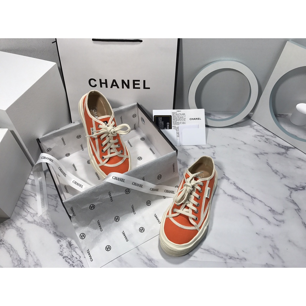 [COD]⊙♙✟【CHANEL】Five Colours Outing Platform Sneaker รองเท้าลำลอง