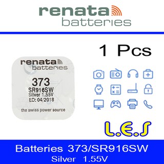 ถ่านกระดุม Renata 373 / SR916SW Watch Battery Button Coin Cell