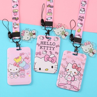 สายคล้องคอ บัตรประจําตัวประชาชน ลาย Hello Kitty ของขวัญสําหรับเด็ก