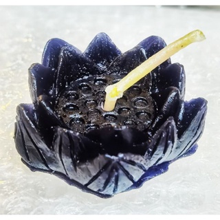 เทียนหอมดอกบัวลอยน้ำสีดำ ขนาด ศูนย์กลาง 5cm