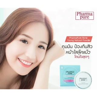 Pharma pure acne solution young natural powder แป้งตลับ 11.5 กรัม Pharmapure #6848
