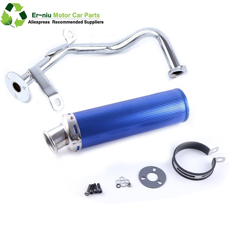 GY6 50 80 Scooter Performance Exhaust System Blue Gy6 50cc 137qma