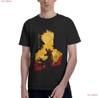 Z.L.L Sport เสื้อยืดชาย Vash แตกตื่น เสื้อยืด ลายอนิเมะ อนิเมะ พิมพ์ลาย เสื้อ Trigun Vash The Stampede T Shirt Men เสื้อ