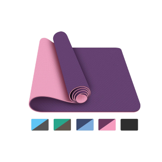 โปรโมชั่น : เสื่อโยคะ เสื่อโยคะ TPE เสื่อโยคะกันลื่น เสื่อโยคะทูโทน เสื่อออกกำลังกาย 183x61cm ความหนา 6mm