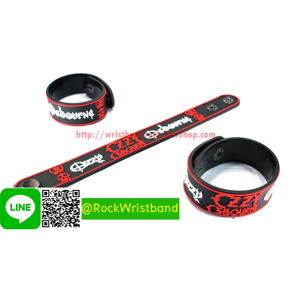 Ozzy Osbourne ขายริสแบนด์ ออซซี ออสบอร์น OZZ176NA Wristband กำไลข้อมือวงร็อค