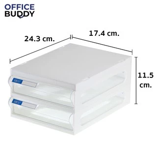 Orca ออร์ก้า ตู้อเนกประสงค์ A5 รุ่น CFA-2 โครงขาวทึบ ลิ้นชักขาวใส (ใส่ A4 ไม่ได้)