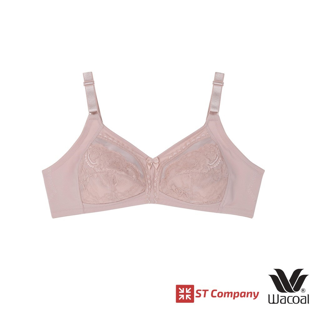 Wacoal Curve Diva บราเก็บกระชับ รุ่น WQ1118 สีเบจ (BE) ไม่มีโครง ไม่เสริมฟองน้ำ สำหรับสาวคัพใหญ่ เสื